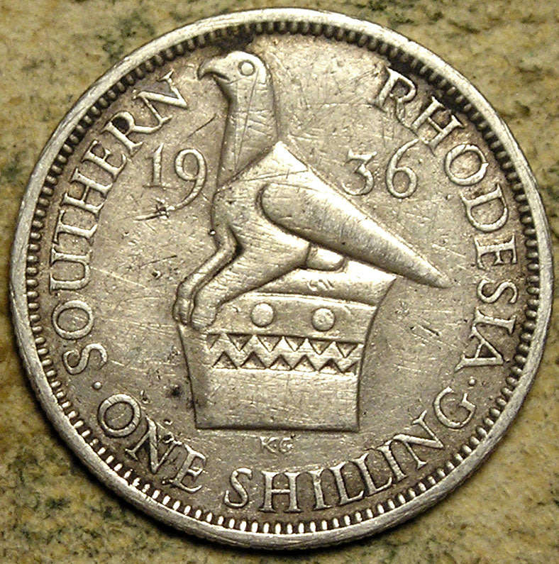Southern Rhodesia: 1936 King George V Silver Shilling