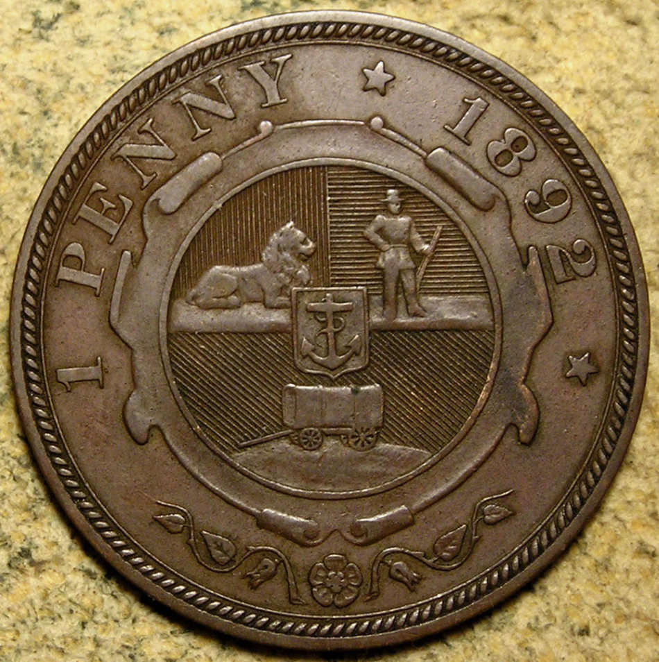 ZAR: 1892 Paul Kruger Penny