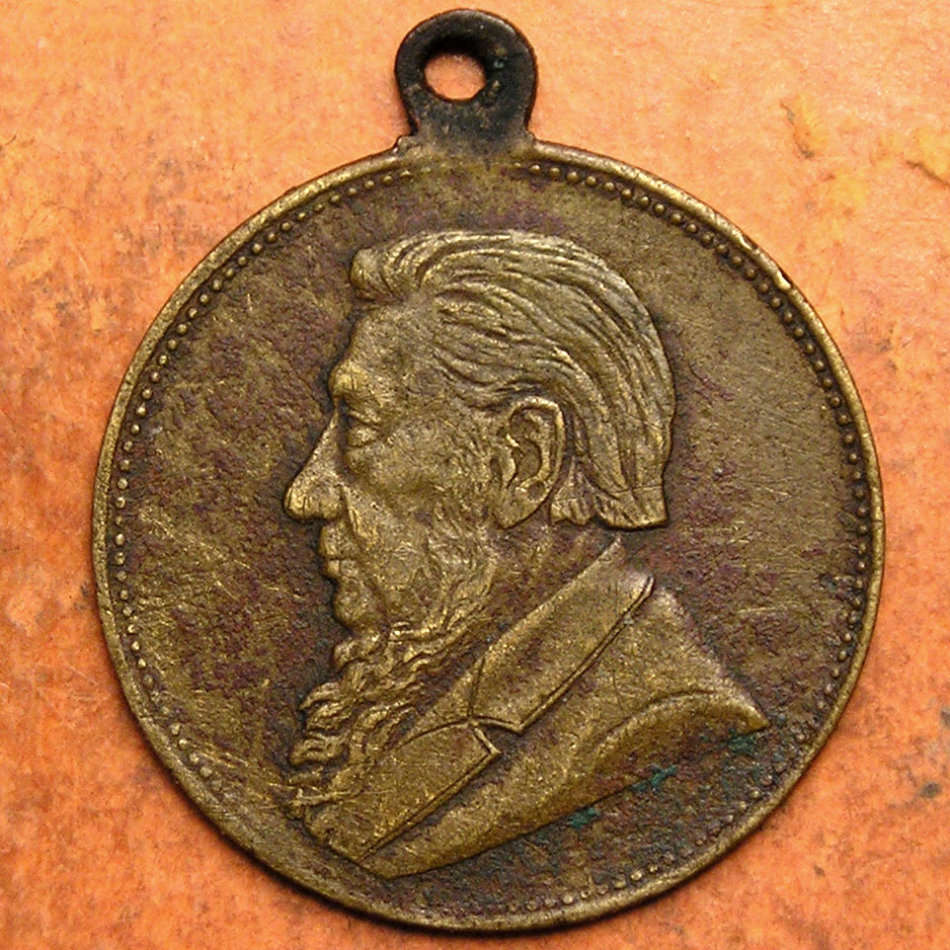 Z.A.R: c1895 Paul Kruger with KRUGER in Wreath on Reverse * RARE *