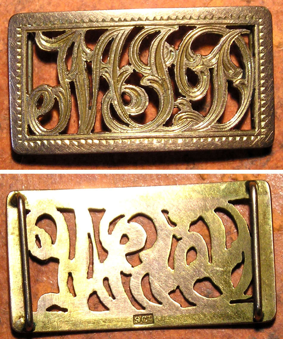 9ct Gold Bracelet with Initials Plate * 0.11 Troy Oz *