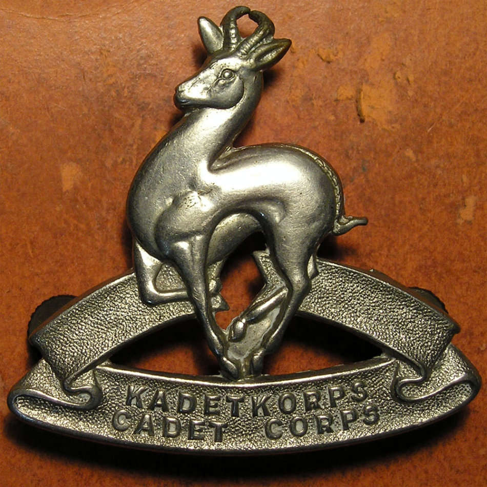 South African Cadet Corps Cap Badge Complete