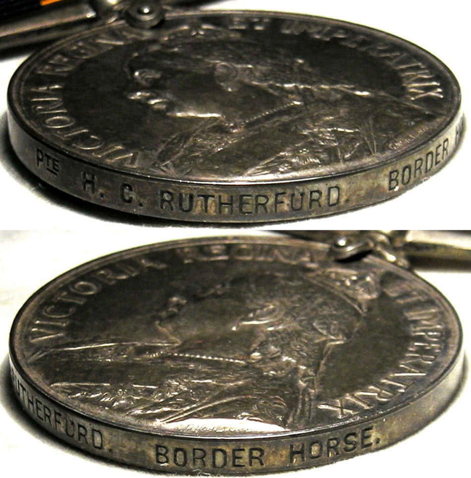 Boer War QSA Medal to Pte. H.C. Rutherford Border Horse