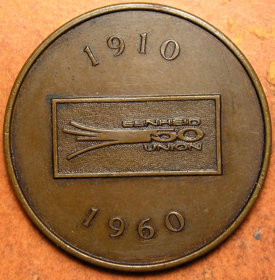 Vereeniging Commemorative Medal for the 50th Anniversary of Union of South Africa (1910-1960)