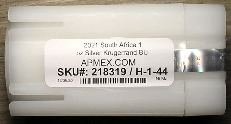 2021 * NEW * Silver Krugerrand 1 oz Fine Silver - 25 Coin Tube * BU *