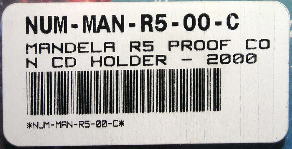 2000 Nelson Mandela 5 Rand in Original CD-Holder from the SA Mint