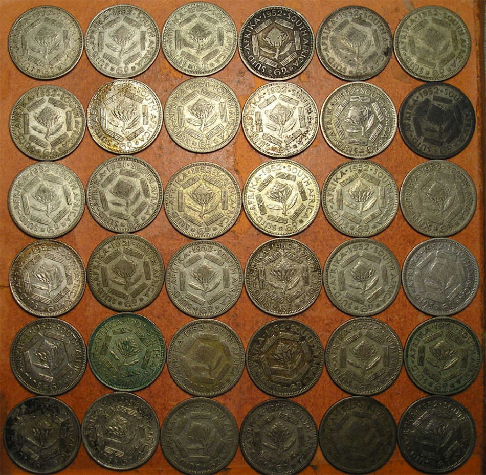 A Collection of King George VI Silver Sixpences - 36 Coins