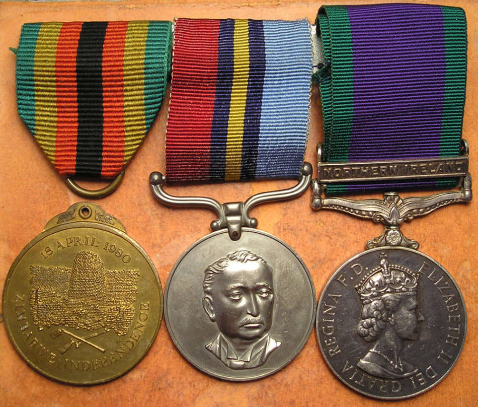 Group of 3 + Minis: GSM (Northern Ireland), Rhodesia GSM & Zimbabwe Independence to Officer