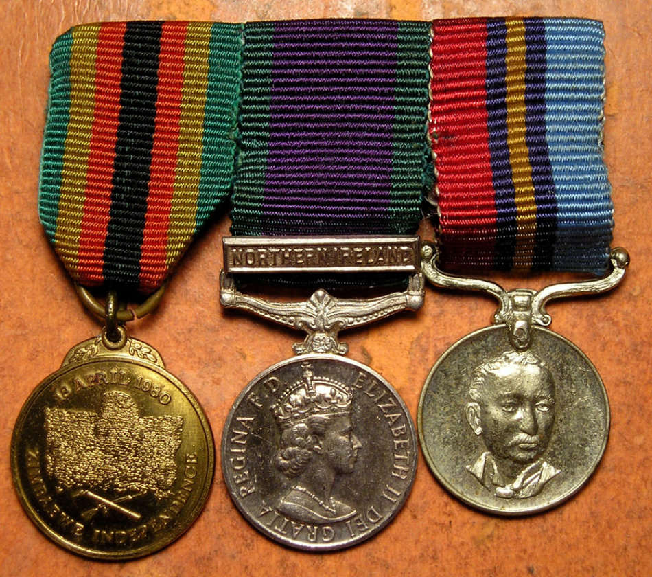 Group of 3 + Minis: GSM (Northern Ireland), Rhodesia GSM & Zimbabwe Independence to Officer