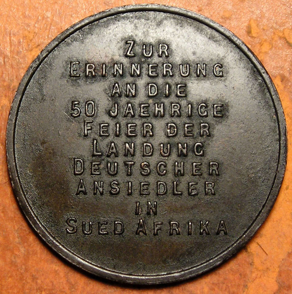Kaffraria: 1908 50th Anniversary of the Arrival of German Settlers in South Africa Medal