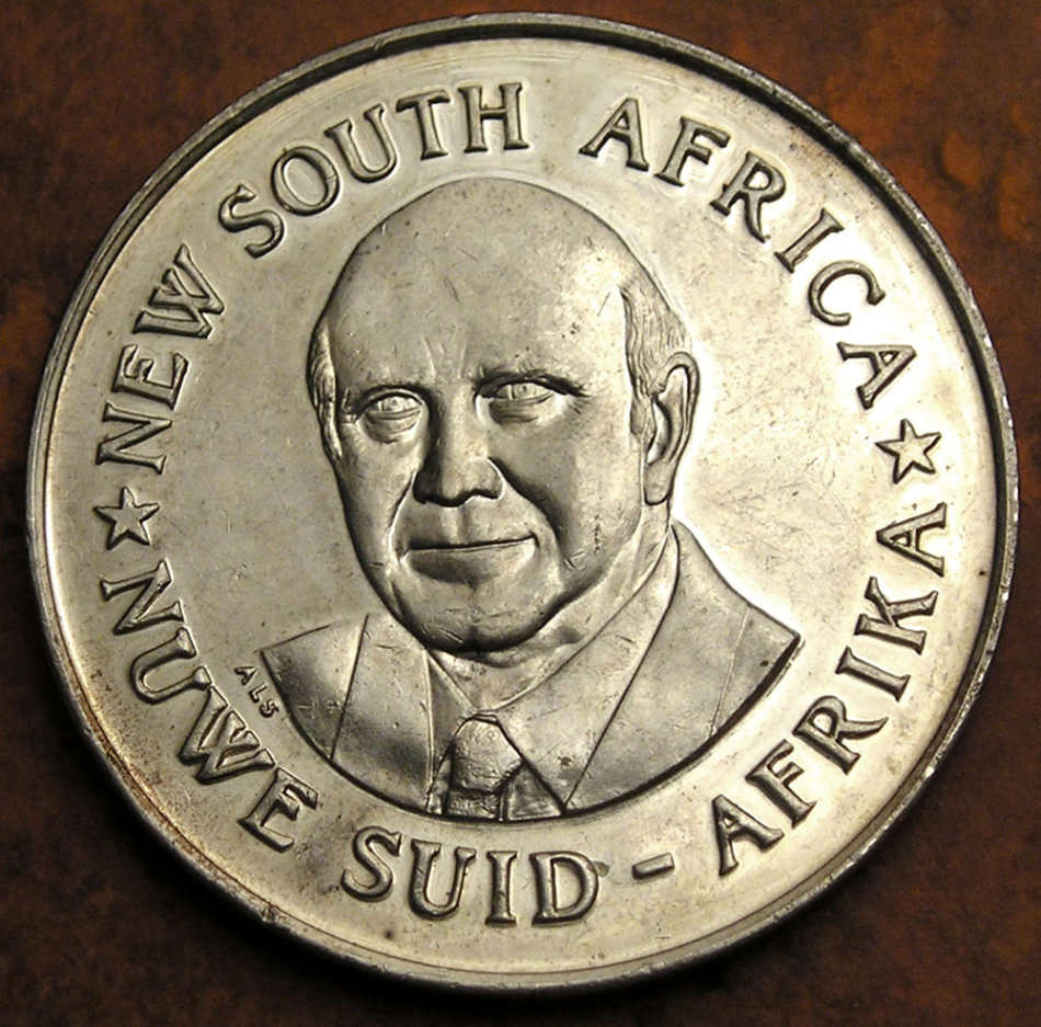 1990 President F.W. de Klerk: The New South Africa Silver Medal