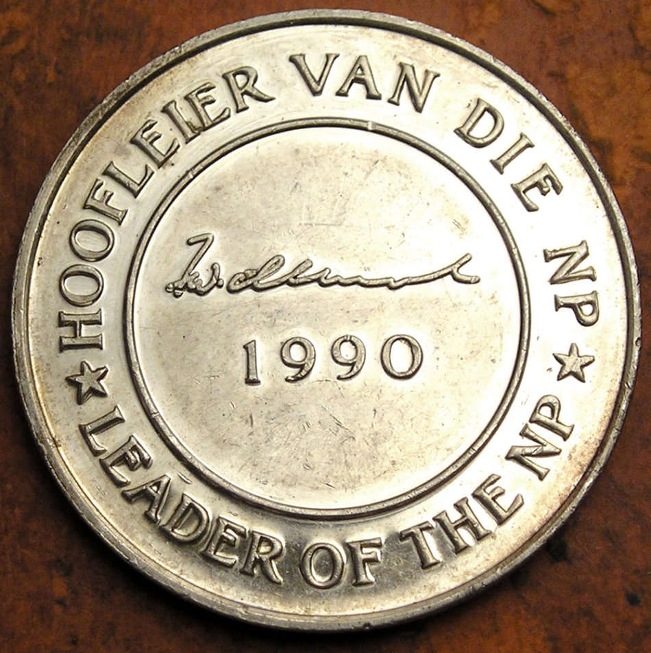 1990 President F.W. de Klerk: The New South Africa Silver Medal