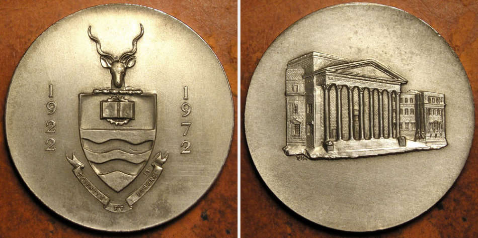 Golden Jubilee (1922-1972) of Witwatersrand University Gold, Silver & Bronze Medal Set * RARE *