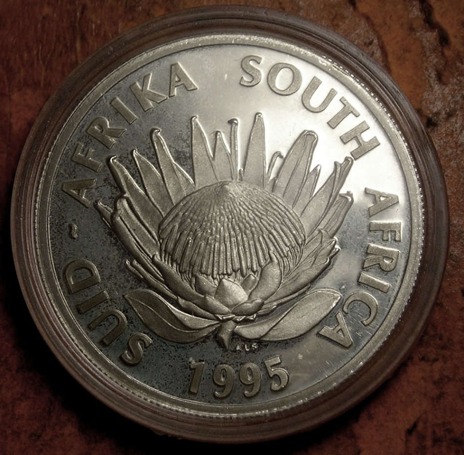 1995 Silver Proof Protea Rand Railway in Case with Certificate