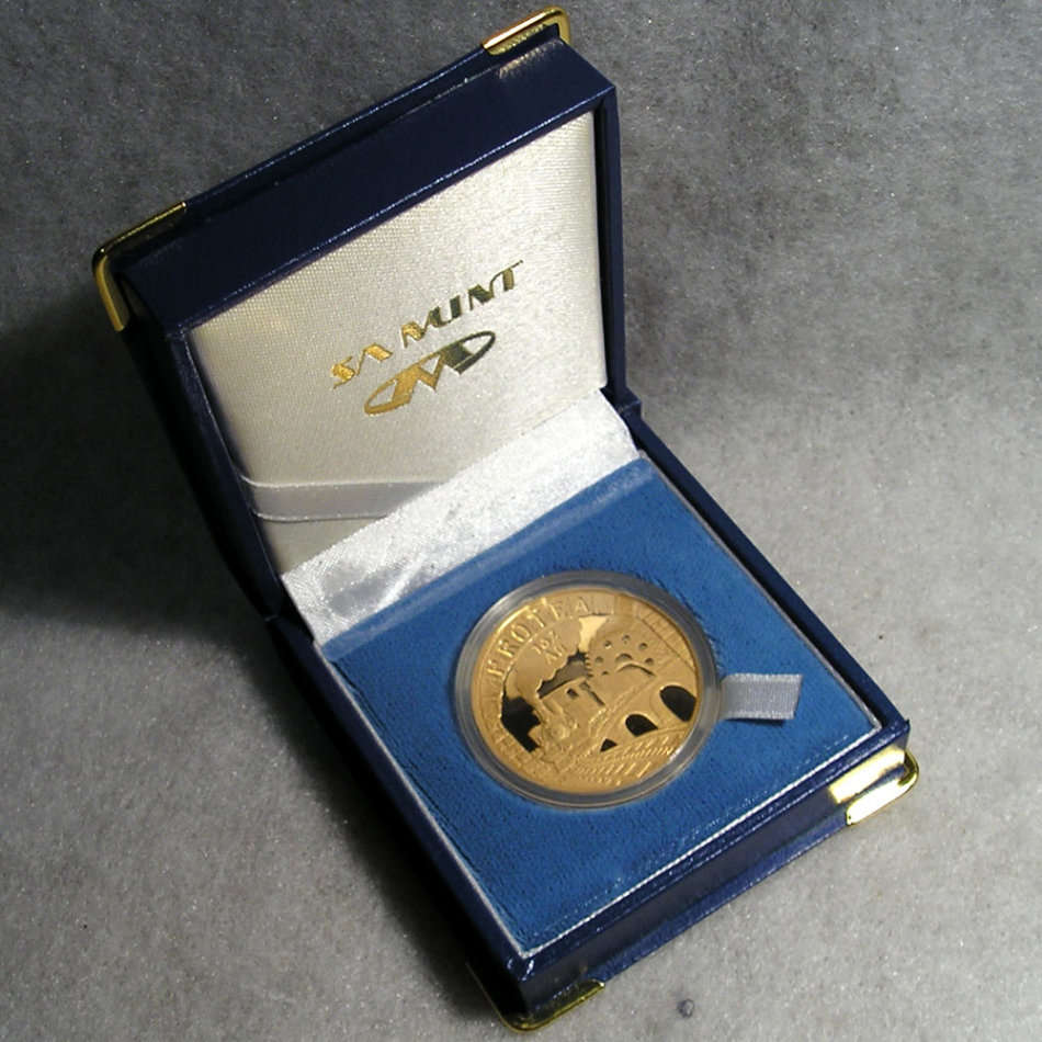 1995 1 oz Gold Proof Protea Railway in Case with Certificate