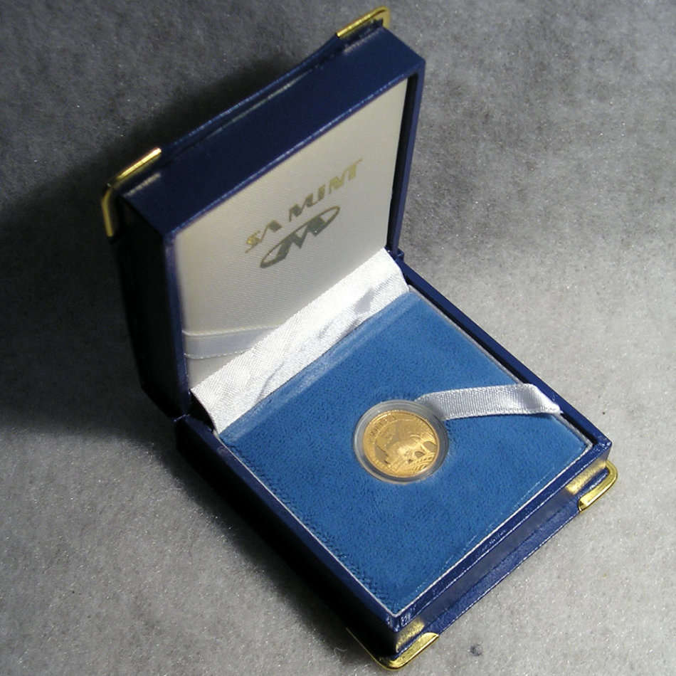 1995 1/10 oz Gold Proof Protea Railway in Case with Certificate