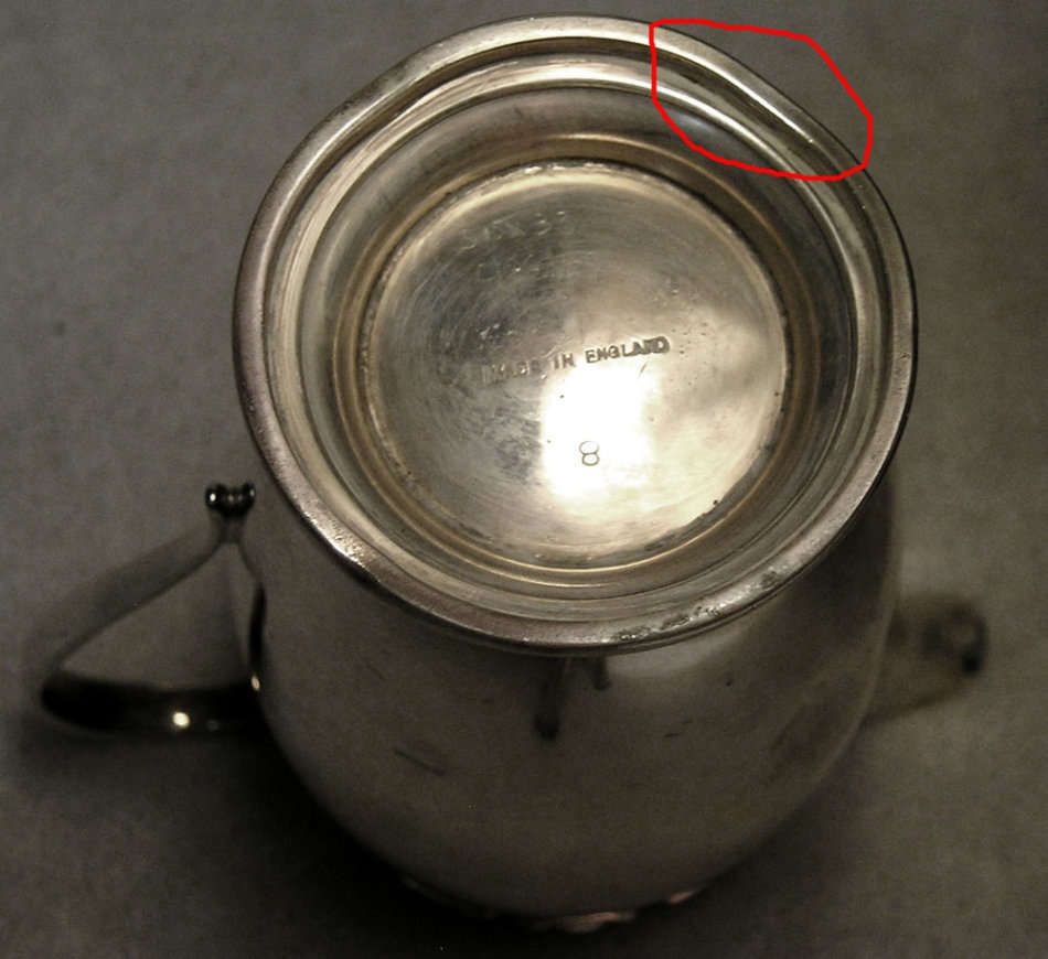 Sterling Silver Milk Jug: Birmingham Hallmarks for 1948-49: 109 gm