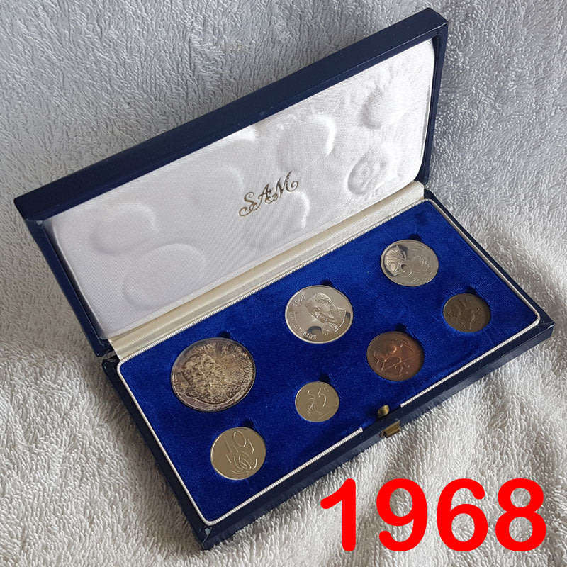 1968 Short Proof Set in SAM Case with Silver Rand