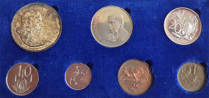 1968 Short Proof Set in SAM Case with Silver Rand
