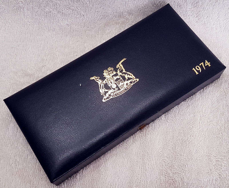 1974 Short Proof Set in SAM Case with SA Mint 50th Anniversary Silver Rand