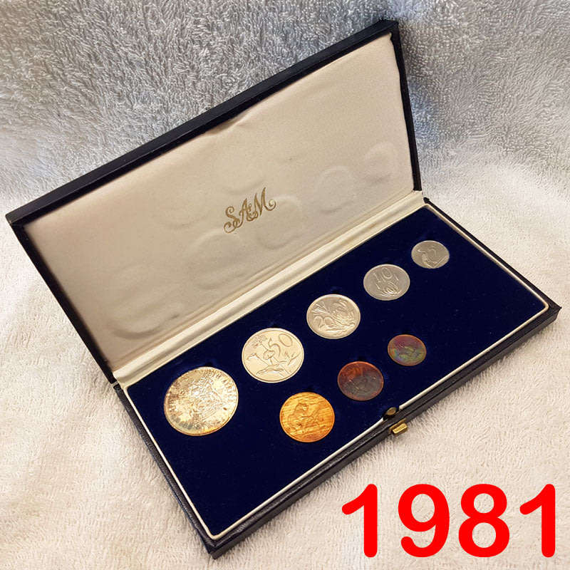 1981 Short Proof Set in SAM Case with Silver Rand