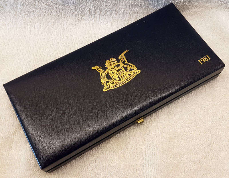 1981 Short Proof Set in SAM Case with Silver Rand