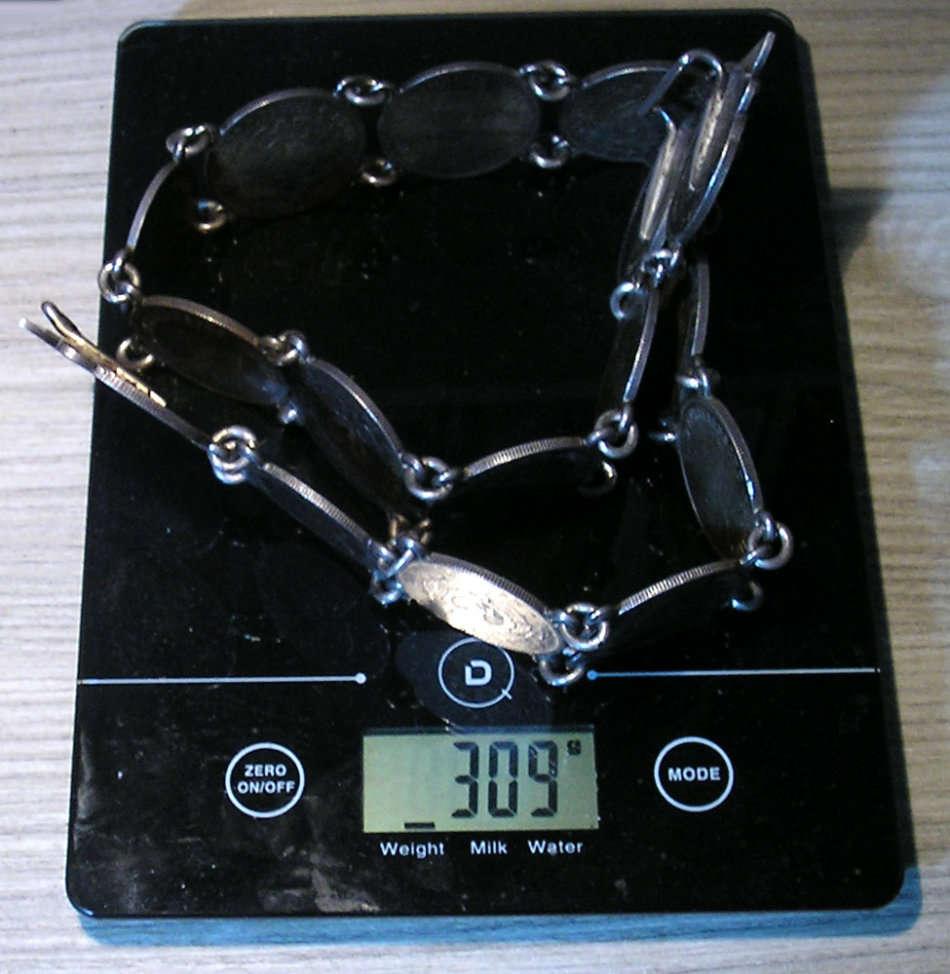 Boer War: A Magnificent Money Belt made from Eighteen (x18) Silver ZAR Halfcrowns - Length 57cm