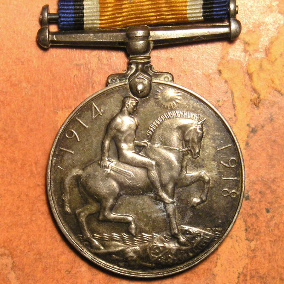 WWI War & Victory Medals to Private PW  Purves 4th SAI Wounded in Action
