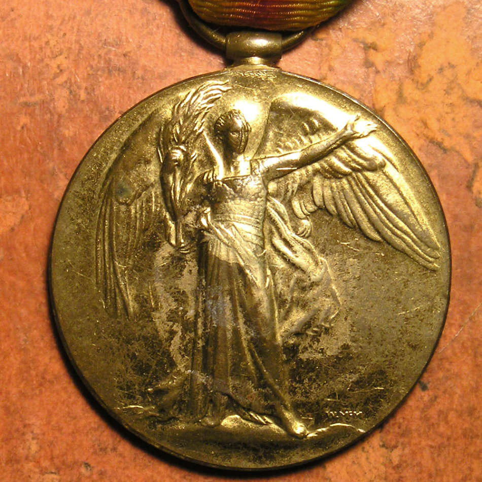 WWI War & Victory Medals to Private PW  Purves 4th SAI Wounded in Action