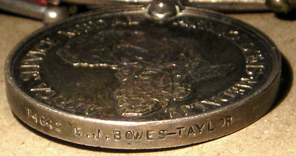 WW2 & Korean War Group to Staff Sergeant GJ Bowes-Taylor of the South African Medical Corps (SAMC)