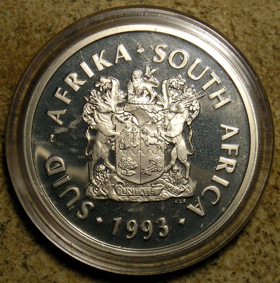 1993 Silver Proof 2 Rand in Case: PEACE - VREDE