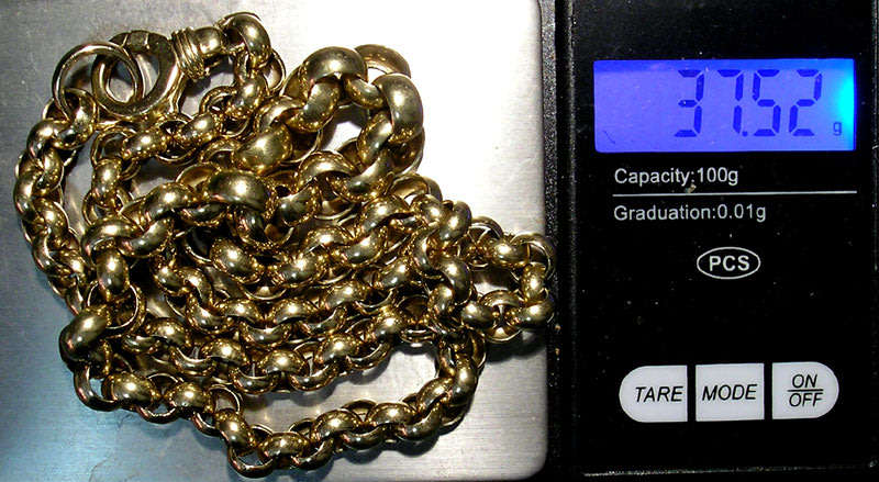 Italian 9ct Yellow Gold Box-Chain Necklace