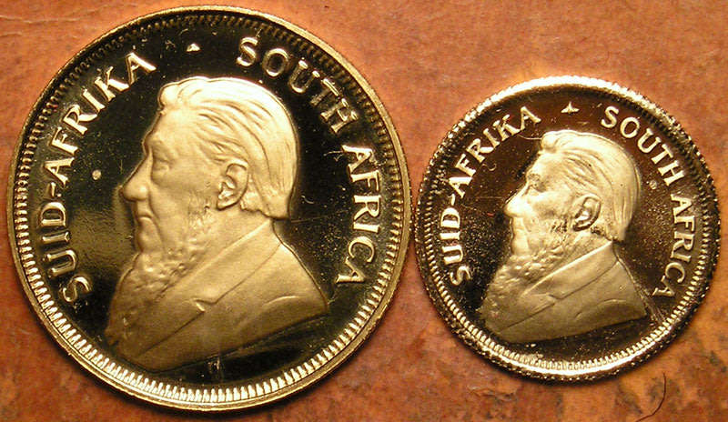 1/4 oz and 1/10 oz Proof Gold Krugerrand Twin Set 1984