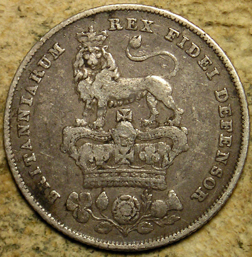 Great Britain: 1826 King George IV Silver Shilling