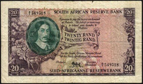 Twenty Rand (R20) Banknote MH de Kock