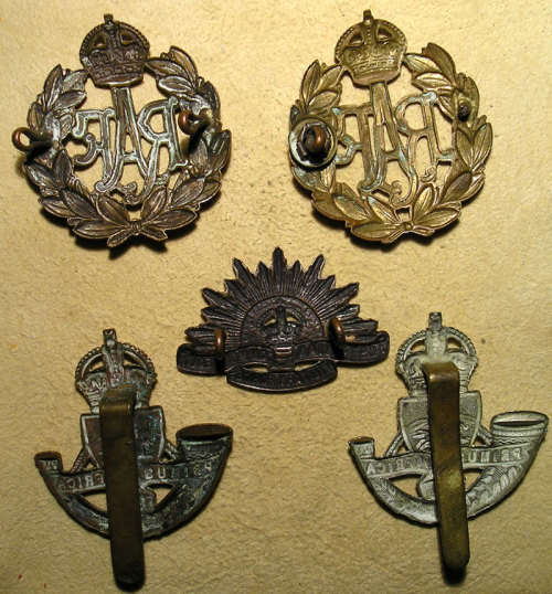 Collection of Military Cap Badges from WW2