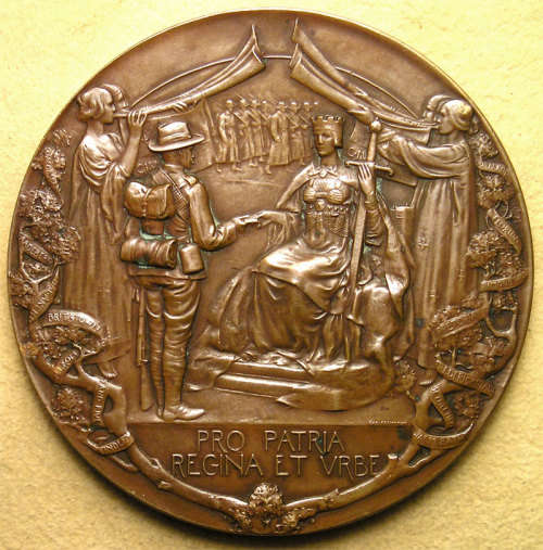 Boer War 1900 Tribute Medal: London City Imperial Volunteers * Massive 225 gm, 77 mm * SCARCE *