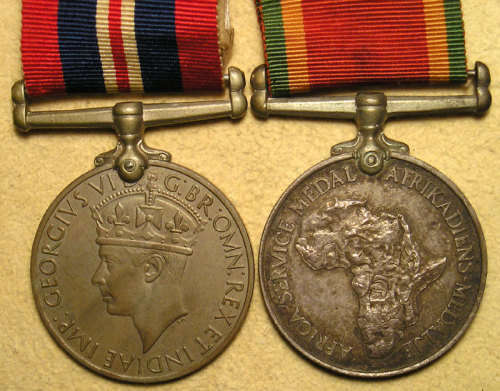 WW2: Group of Four Medals Attributed to Captain DW London, Natal Scottish and NMR