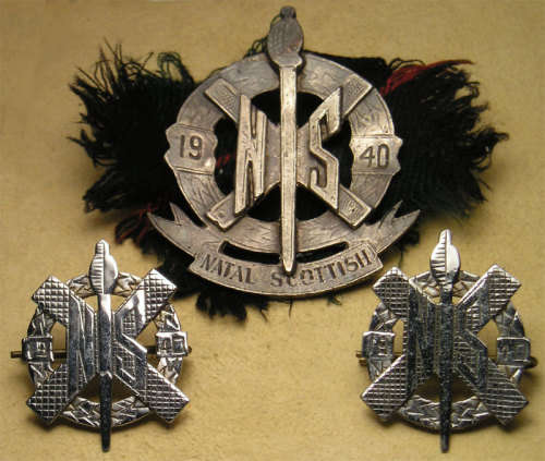 WW2: Natal Scottish Cap Badge and Matching Collars Attributed to Captain DW London