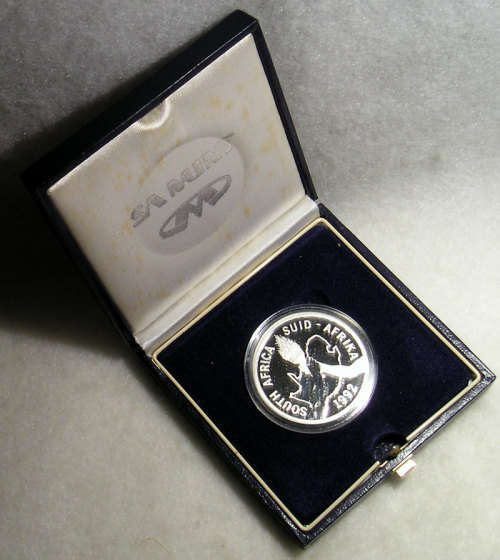 1992 Silver Proof 2 Rand in SAM Case - Barcelona Olympics