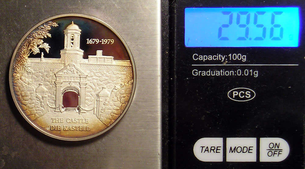 Tercentenary (1697-1997) of the Cape Town Castle Cased Silver Medal
