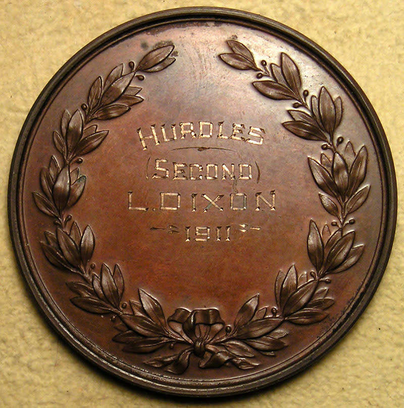 Transvaal: 1911 Inter High School Athletic Sports Large Cased Award Medal