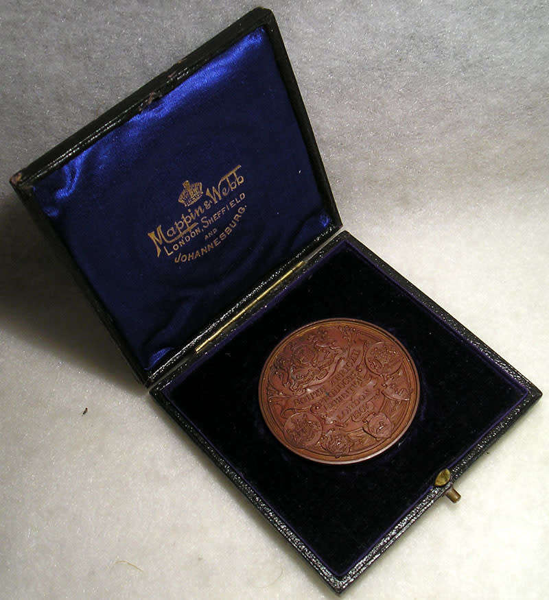 Great Britain: 1907 South African Products Exhibition London, Large Cased Award Medal