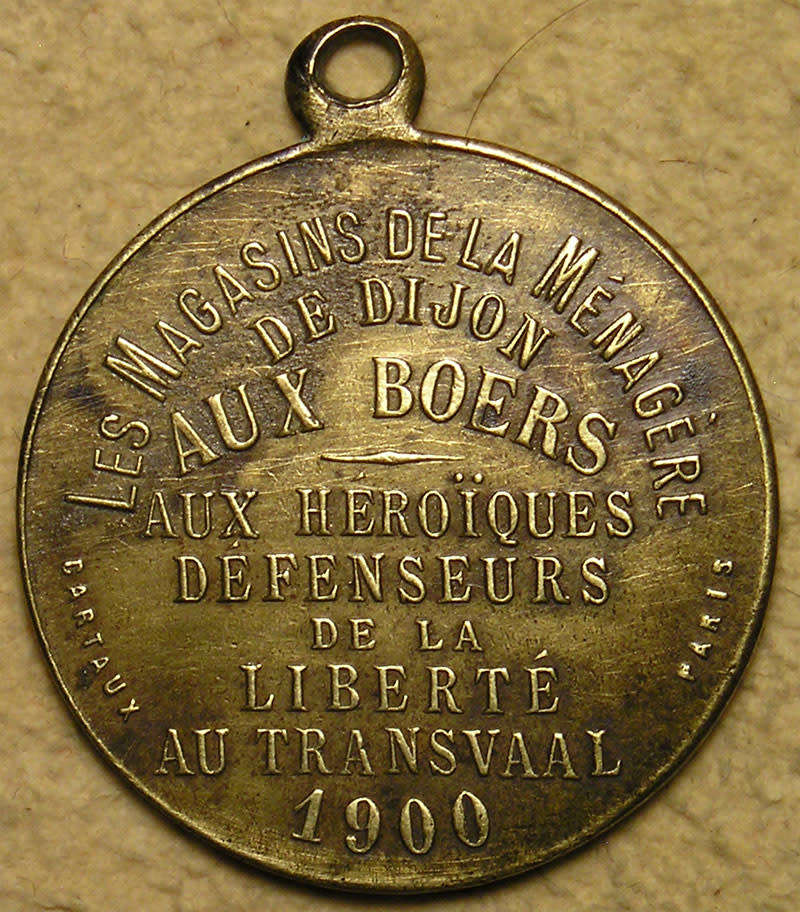 France: 1900 Boer War Dijon Medal, Paul Kruger / `AUX BOERS` * RARE *