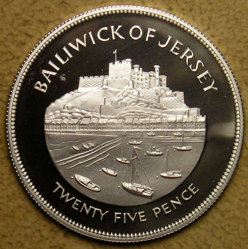 Jersey: Proof Silver Crown (25 Pence) for the Silver Jubilee of Queen Elizabeth II in 1977