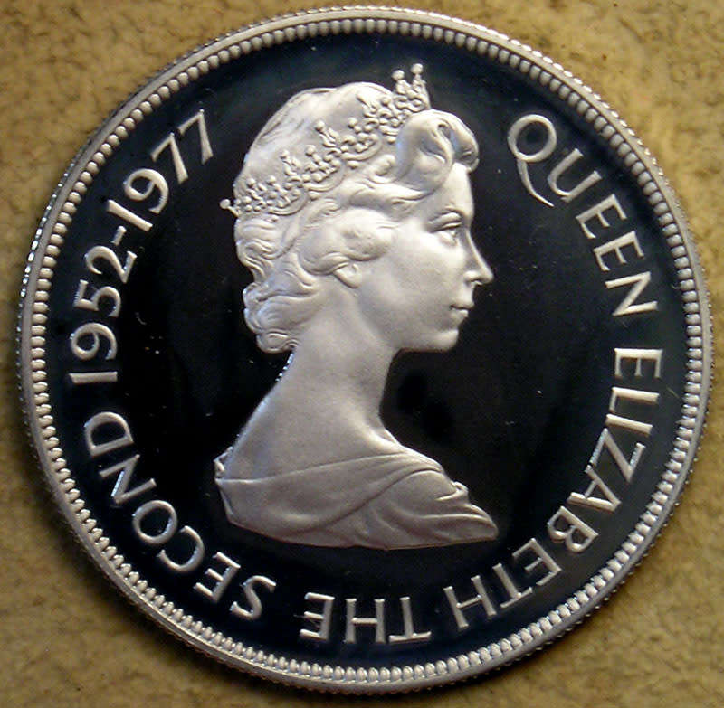 Mauritius: Proof Silver Crown (25 Rupees) for the Silver Jubilee of Queen Elizabeth II in 1977