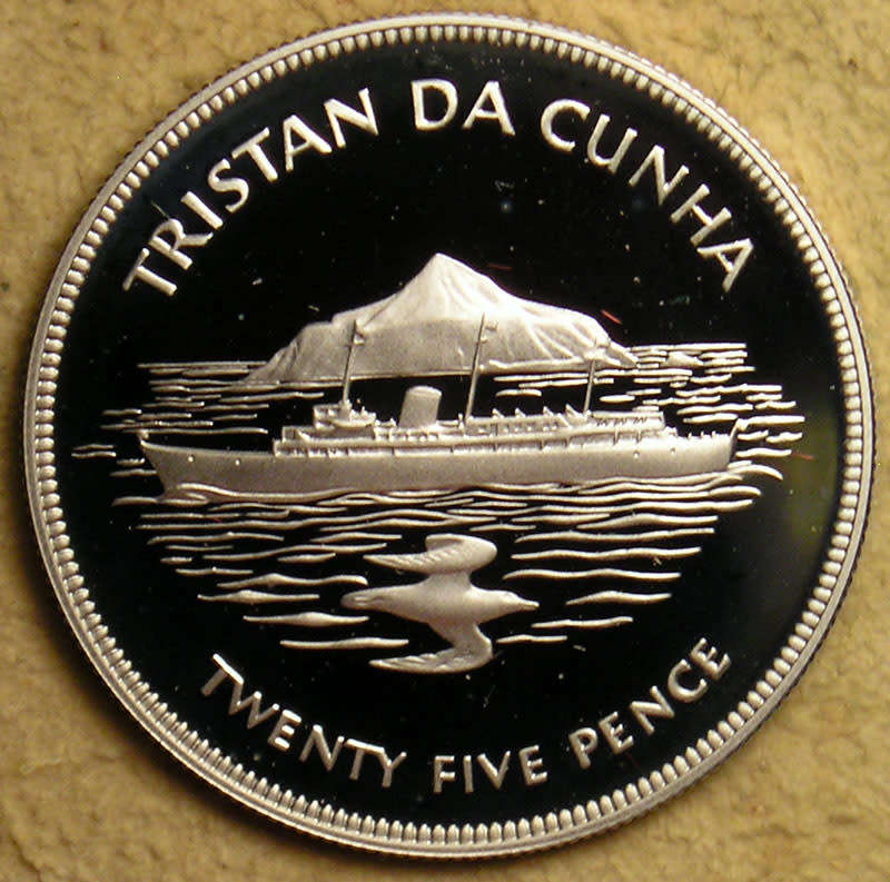 Tristan Da Cunha: Proof Silver Crown (25 Pence) for the Silver Jubilee of Queen Elizabeth II in 1977