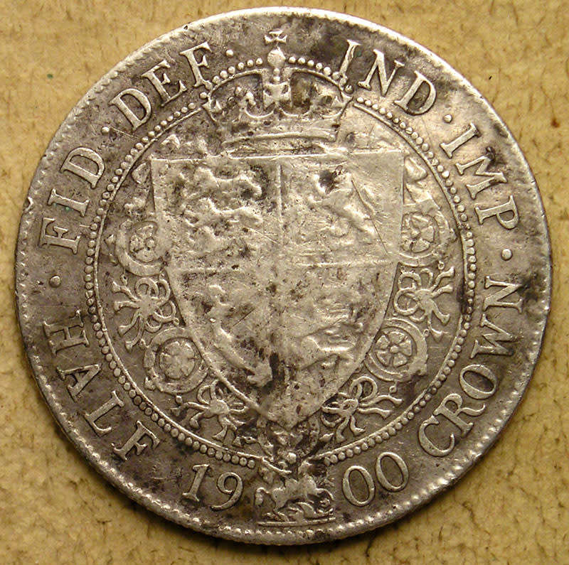Great Britain: 1900 Queen Victoria Old-Head Silver Half Crown