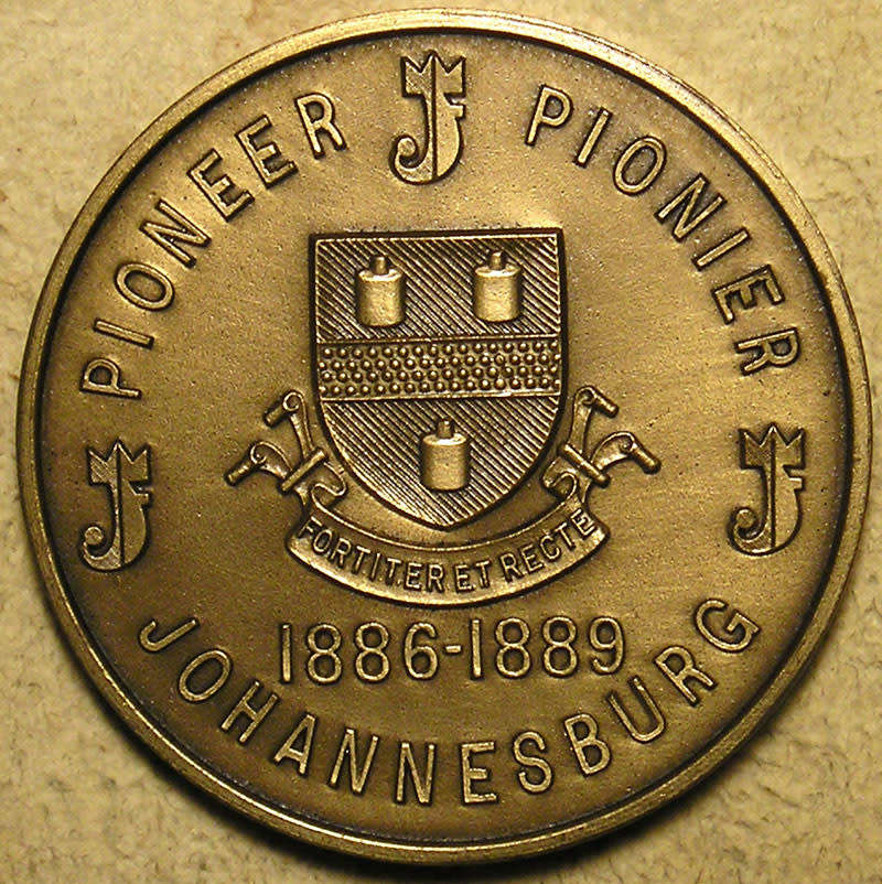 Johannesburg 70th Anniversary 1956  Festival: Pioneers Medal
