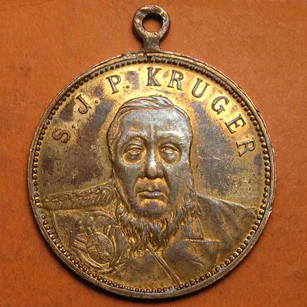 Boer War: 1900 S.J.P. Kruger "Full Face" Medal in Gilded Bronze
