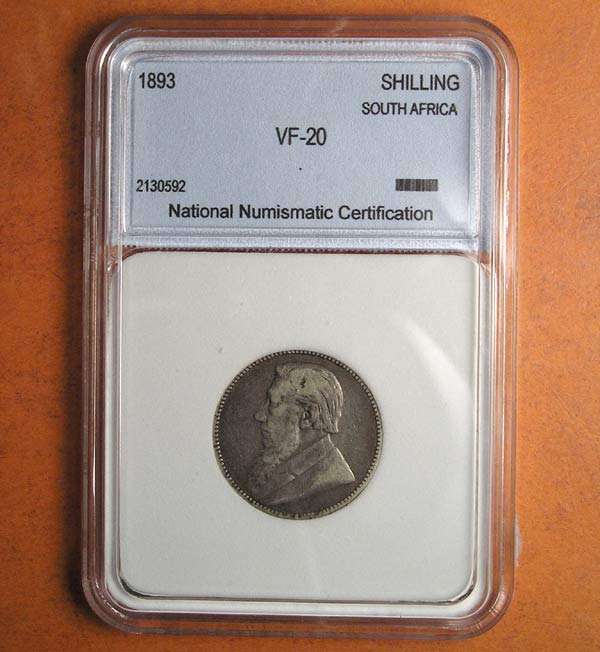 ZAR: 1893 Paul Kruger Shilling * NNC VF-20 * SCARCE *